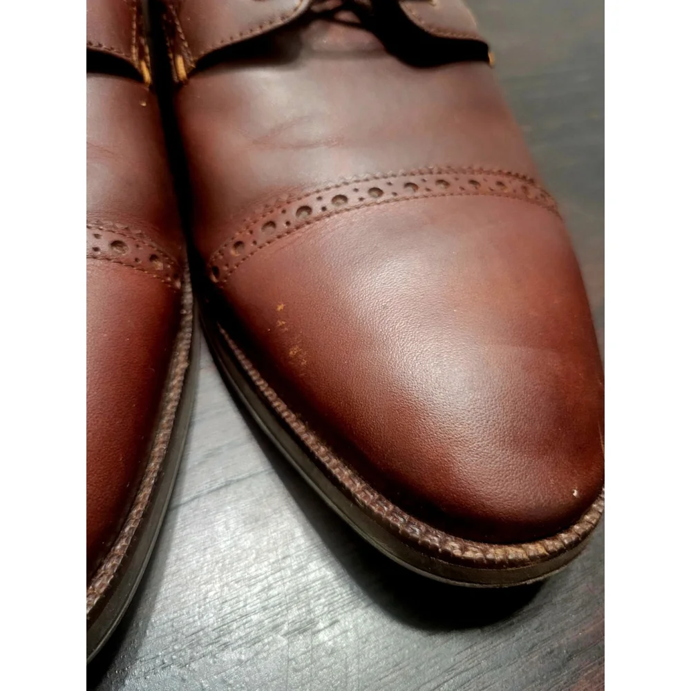 Cole Haan Grand 360 Men Brown Leather Cap Toe Oxford Lace Up Dress Shoe 9.5 M